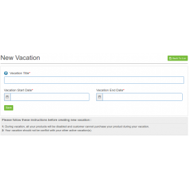 Marketplace Sellers Vacation Mode Addon - Prestashop Addons